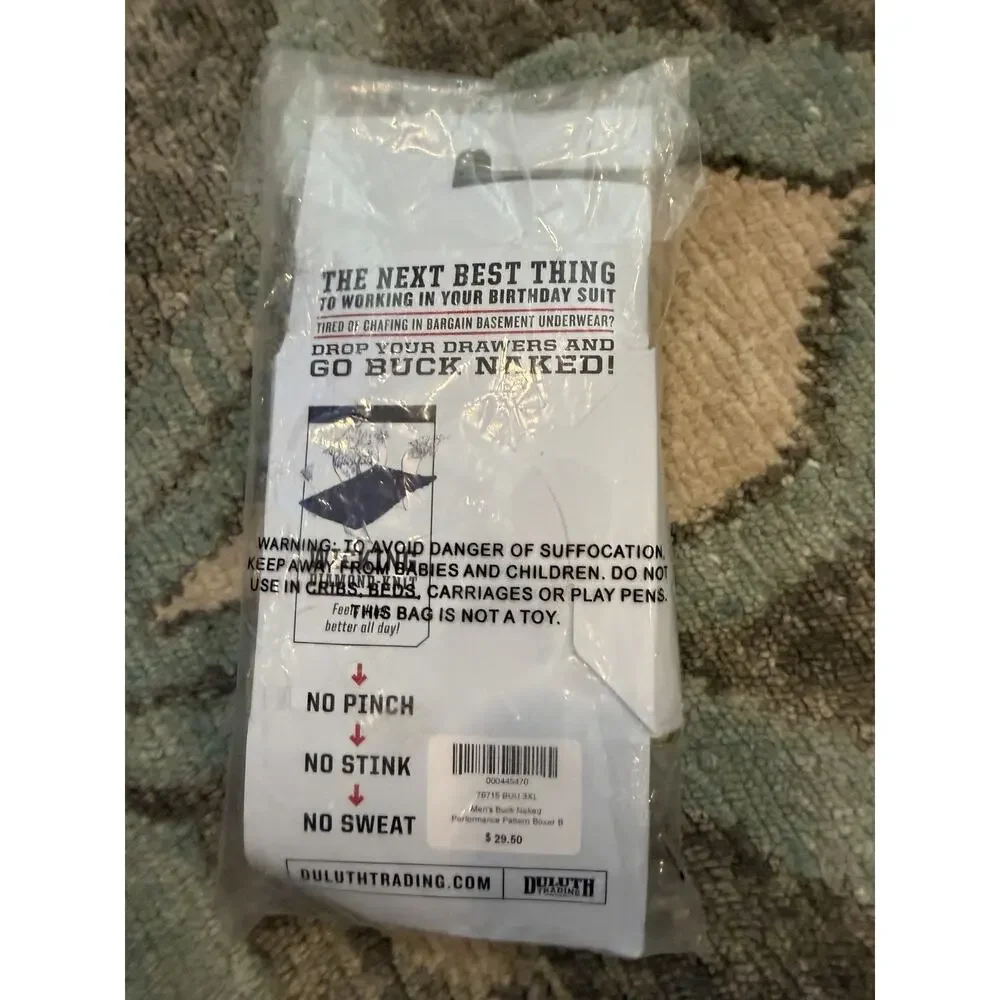 Duluth Trading Co Mens Buck Naked 3XL Performance Boxer Briefs Extra Long NWT